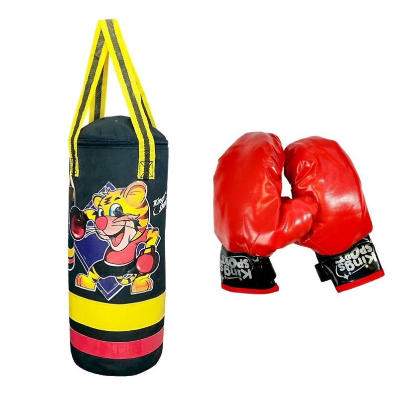 USA Spectacle sanity Kit de boxe pour enfants à partir de 3 ans, sac de frappe + gants